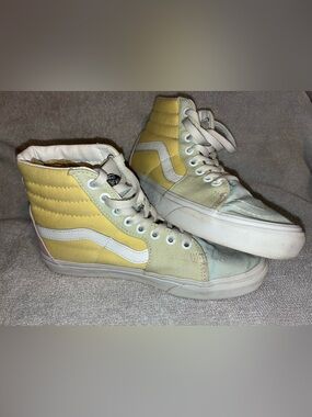 Vans High-Top Sneakers in Yellow and Cream